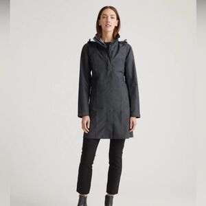 Quince Long Weatherproof Lightweight Rain Jacket